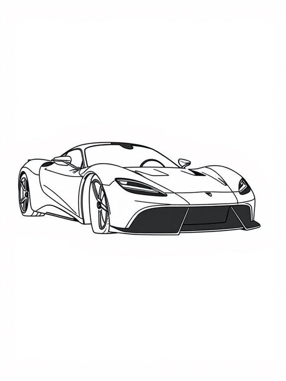 rimac sports car outline