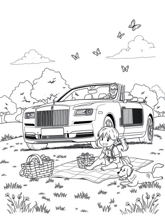 rolls royce coloring page activity