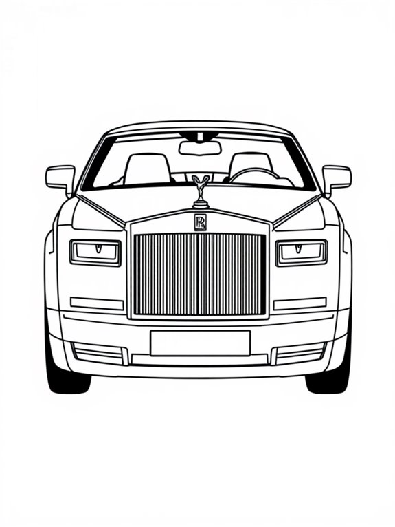 rolls royce coloring page design