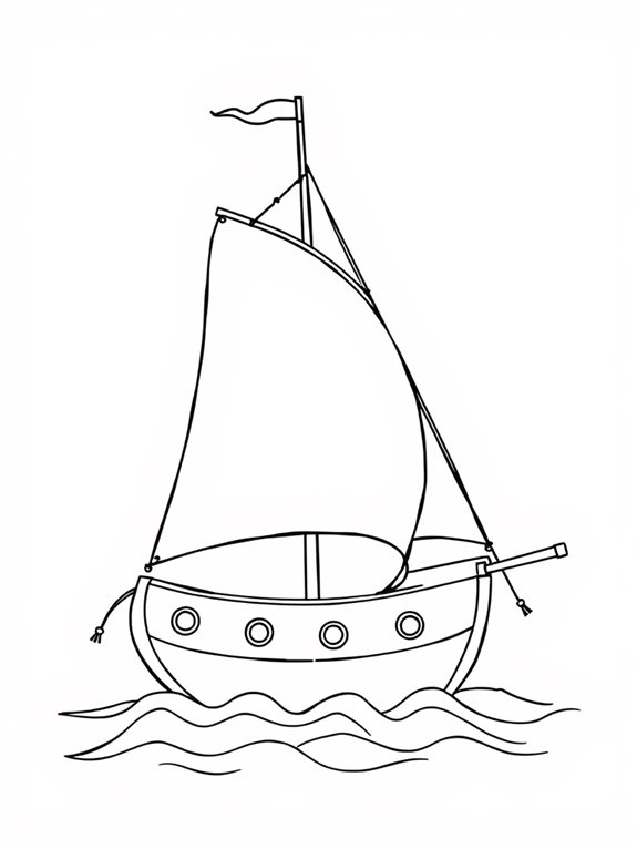 sailing ship coloring activity