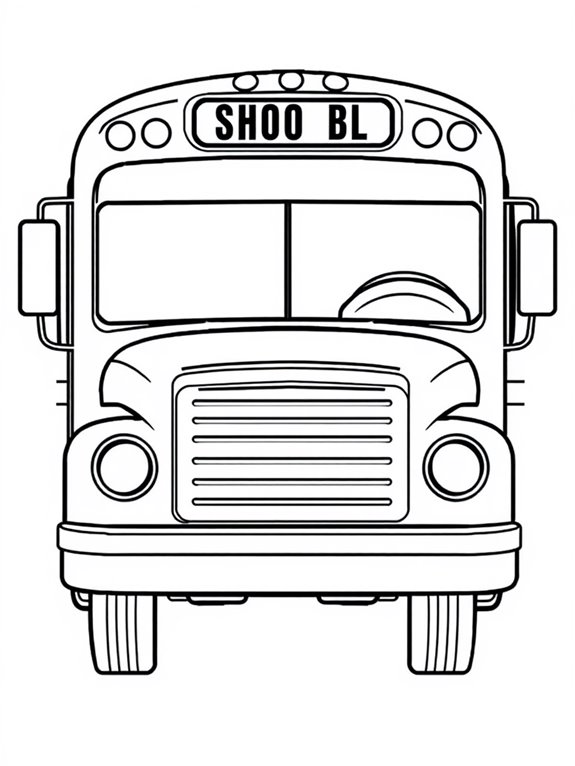 school bus coloring page