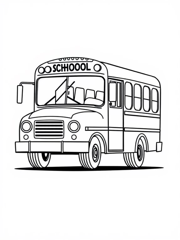 school bus coloring page