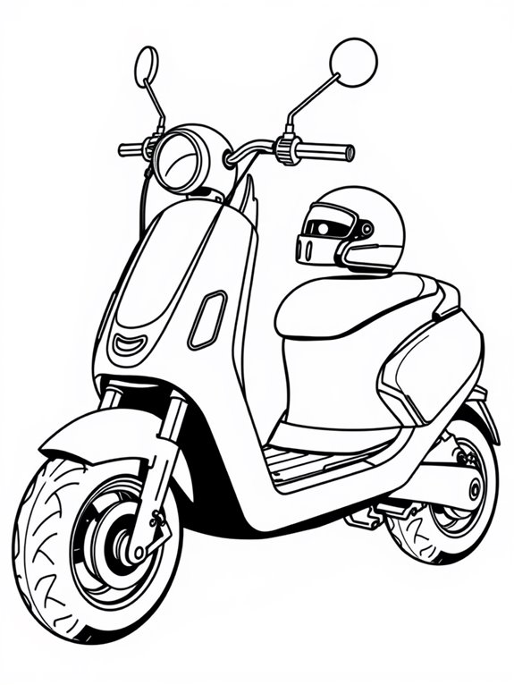 scooter with sunglasses helmet