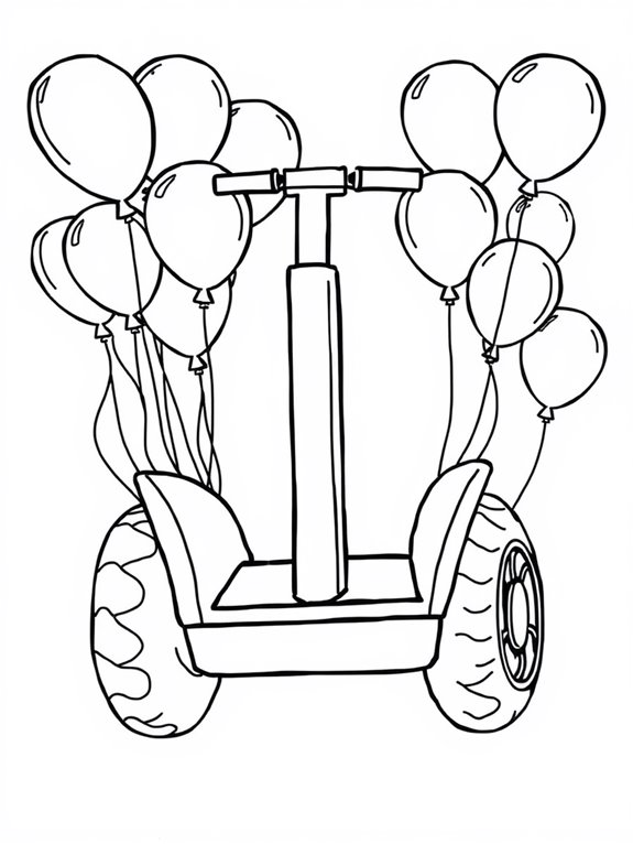 segway ride with balloons