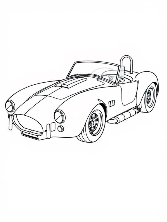 shelby cobra coloring activity