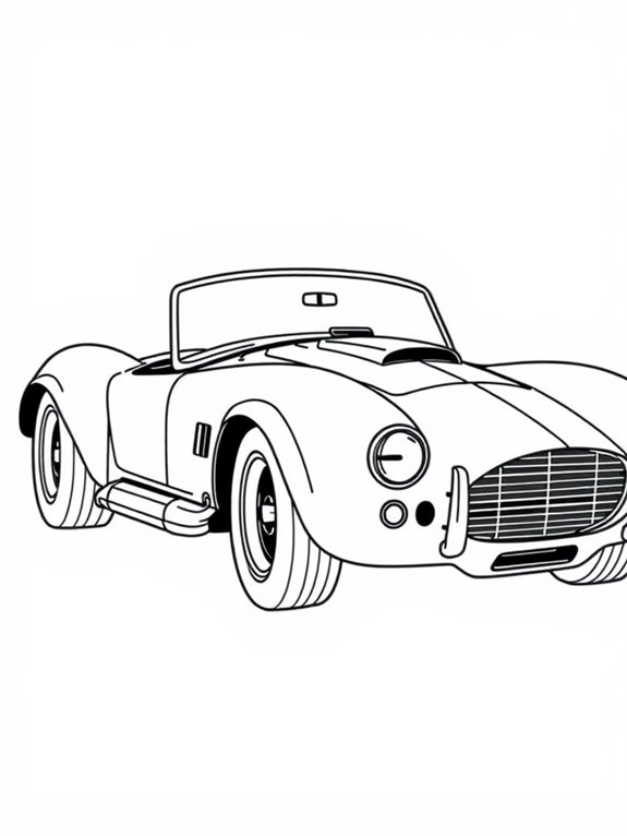 shelby cobra coloring page