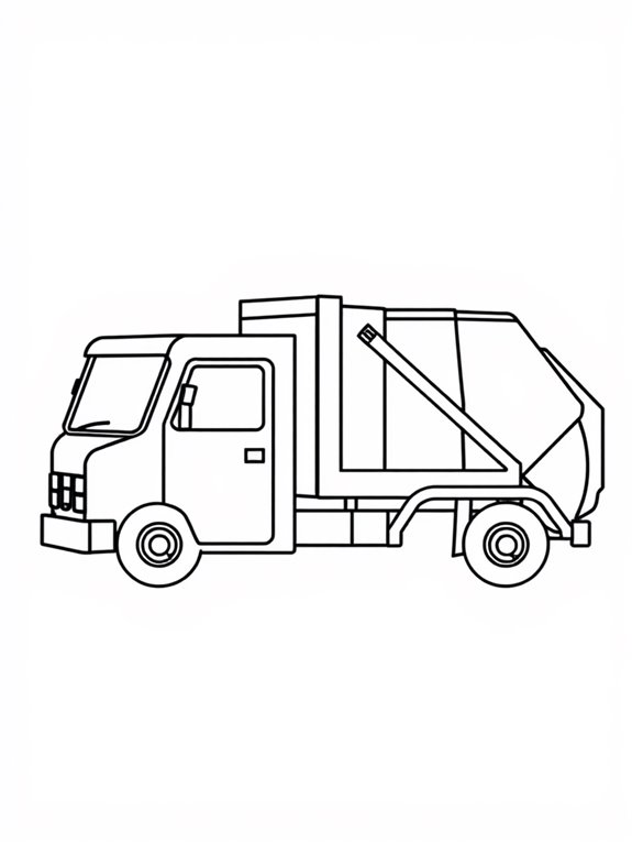 simple garbage truck design