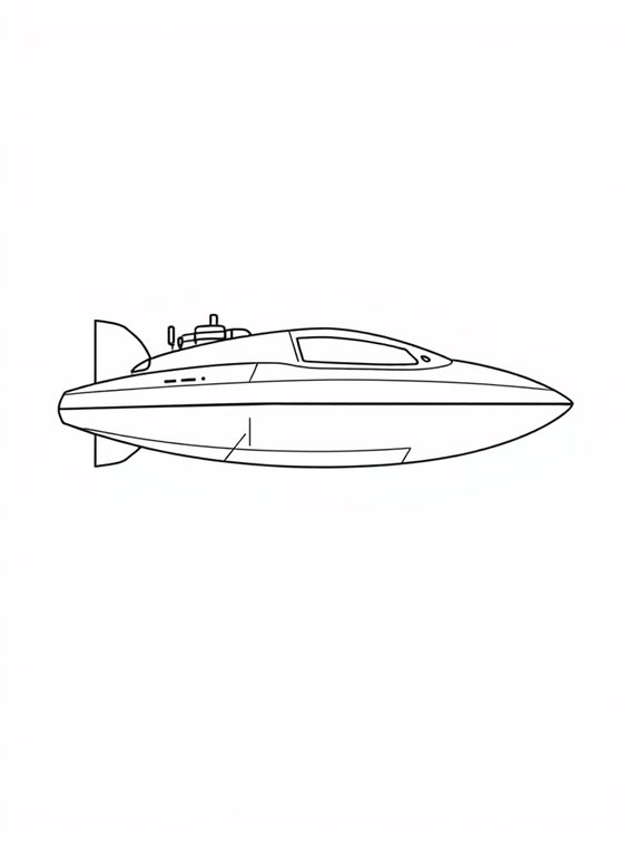 simple hovercraft coloring page