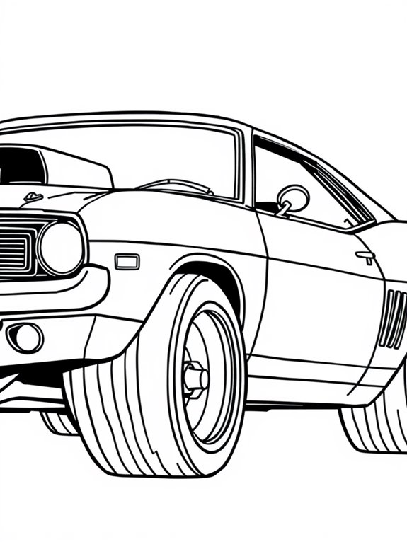 simple muscle car outline