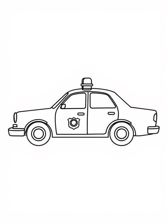 simple police car outline