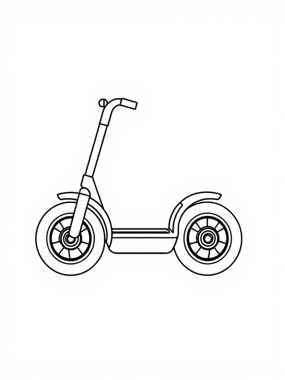 simple segway coloring page