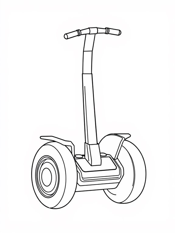 simple segway coloring page