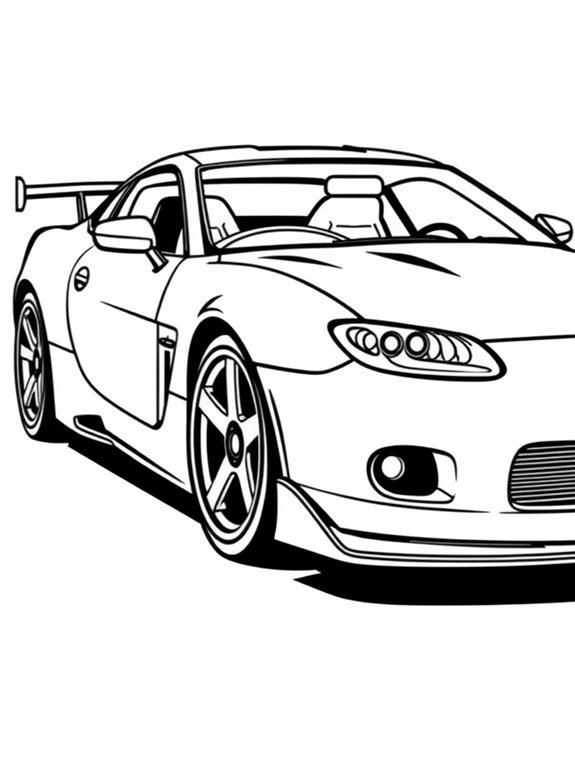 simple sports car coloring