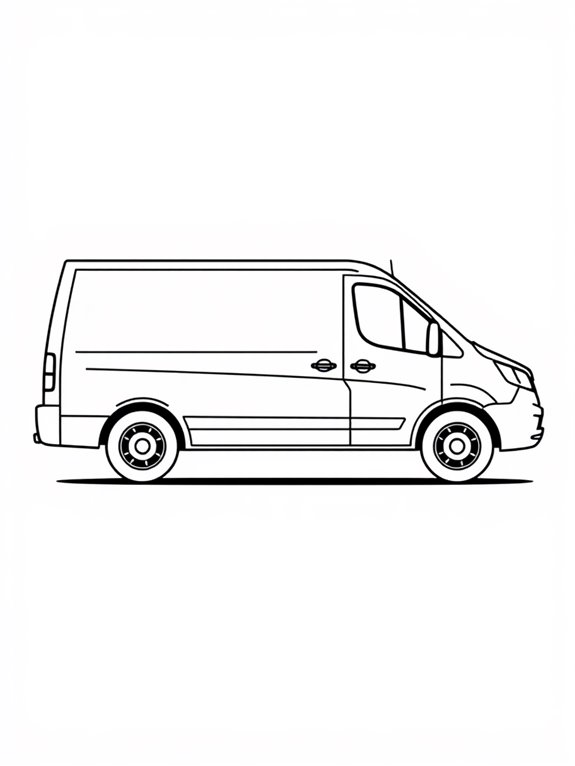 simple van coloring page