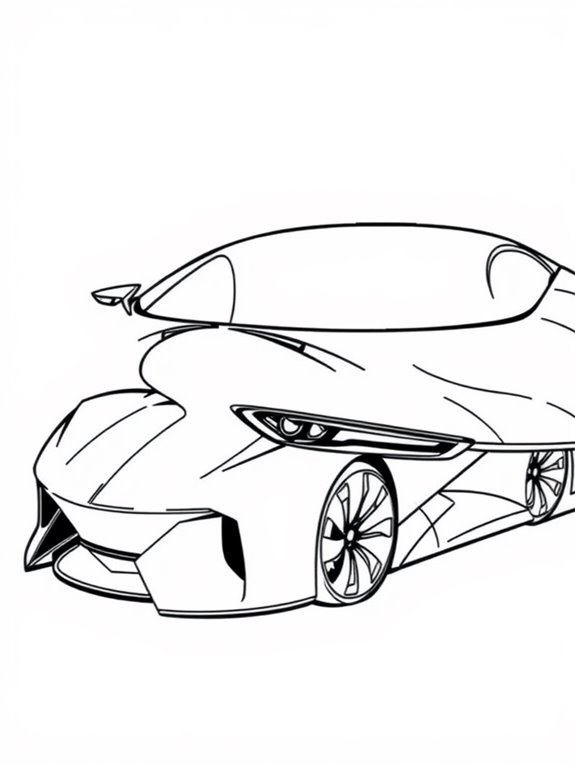 sleek advanced automobile design