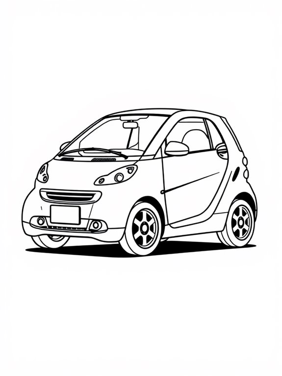 smart car coloring activity