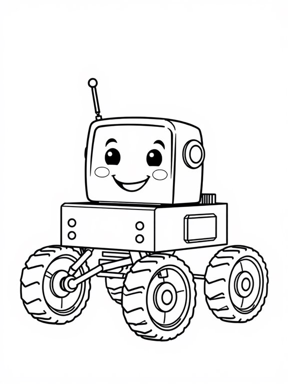 smiling moon rover illustration