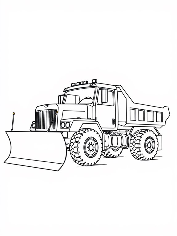 snowplow truck coloring activity