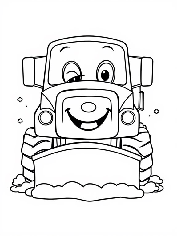 snowplow truck coloring fun