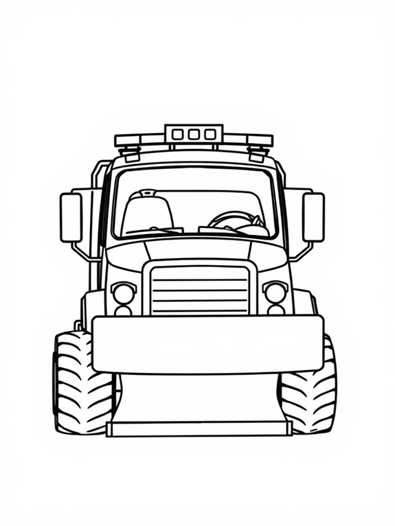 snowplow truck coloring page