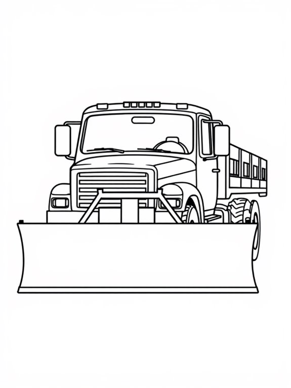 snowplow truck coloring page