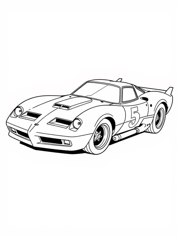 speed racer car coloring