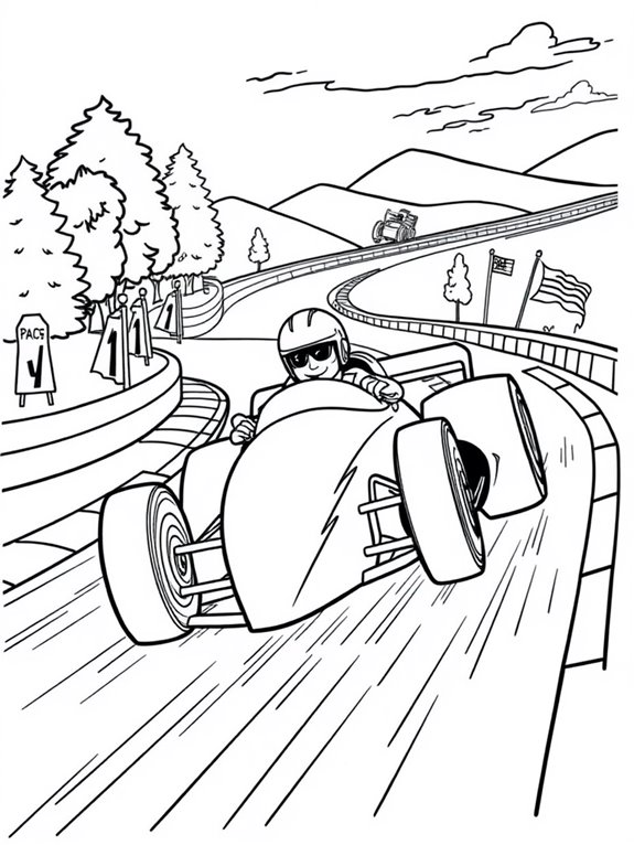 speed racer coloring fun