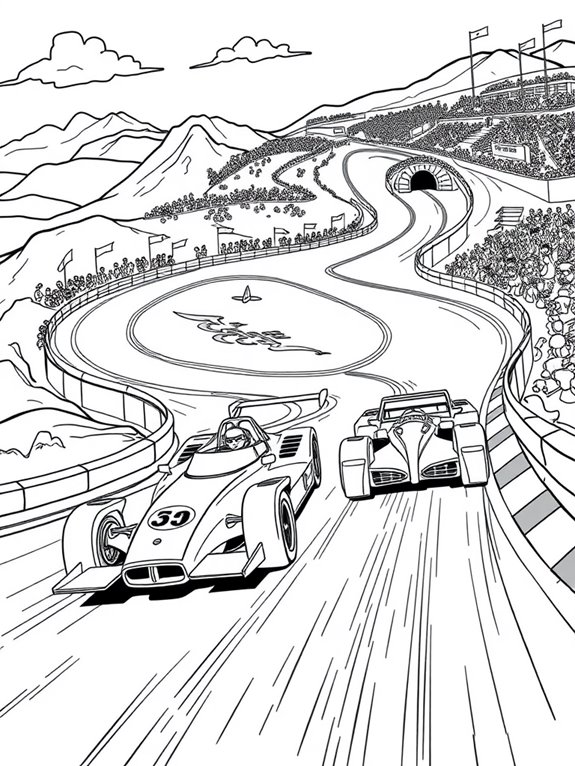 speed racer coloring page