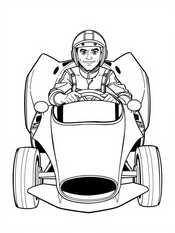 speed racer coloring page