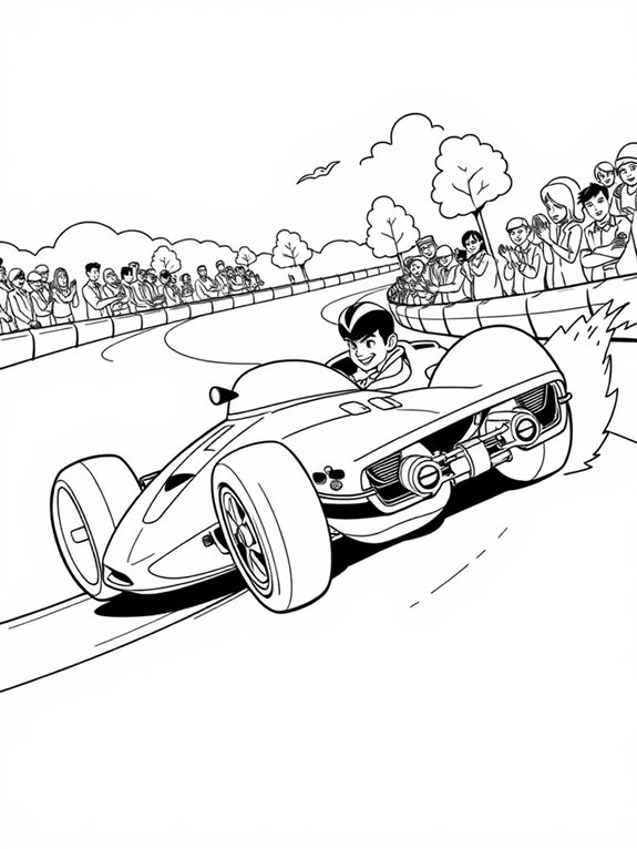 speed racer coloring page