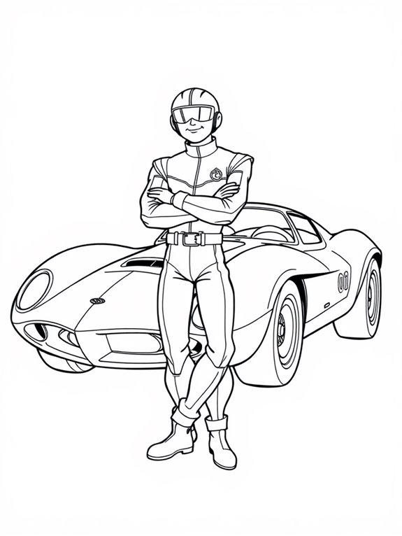 speed racer coloring page