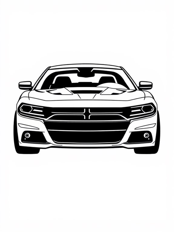 sporty dodge charger silhouette