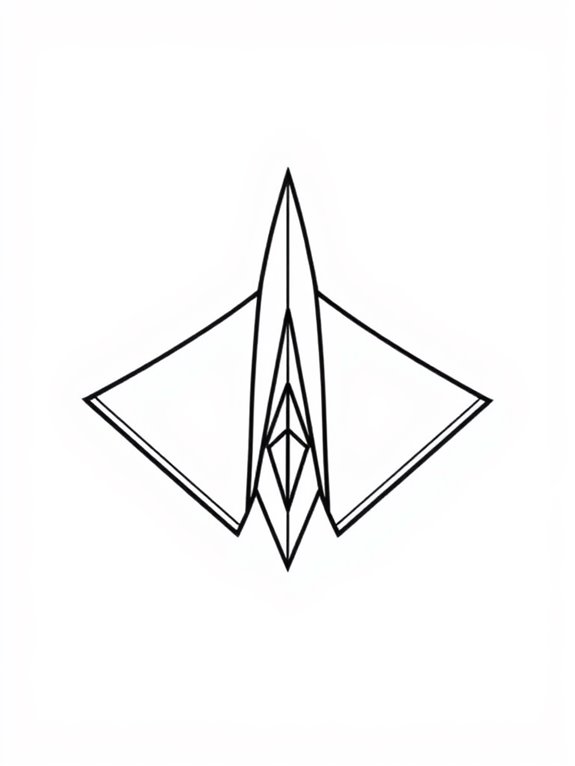 stealth bomber coloring page