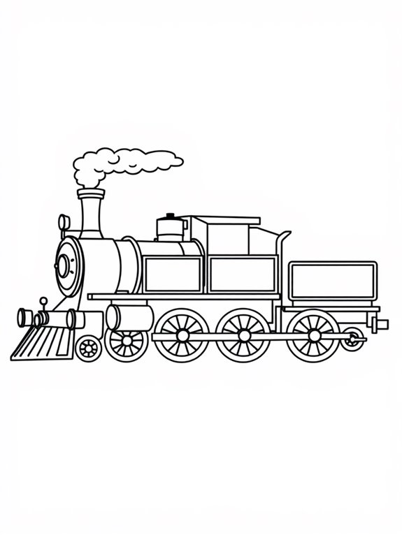 steam train coloring page