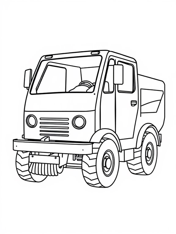 street sweeper truck coloring