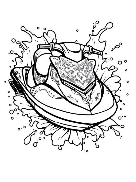 stylized jet ski design