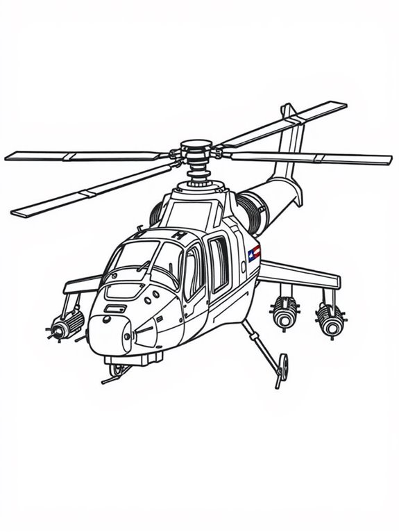 stylized military helicopter design