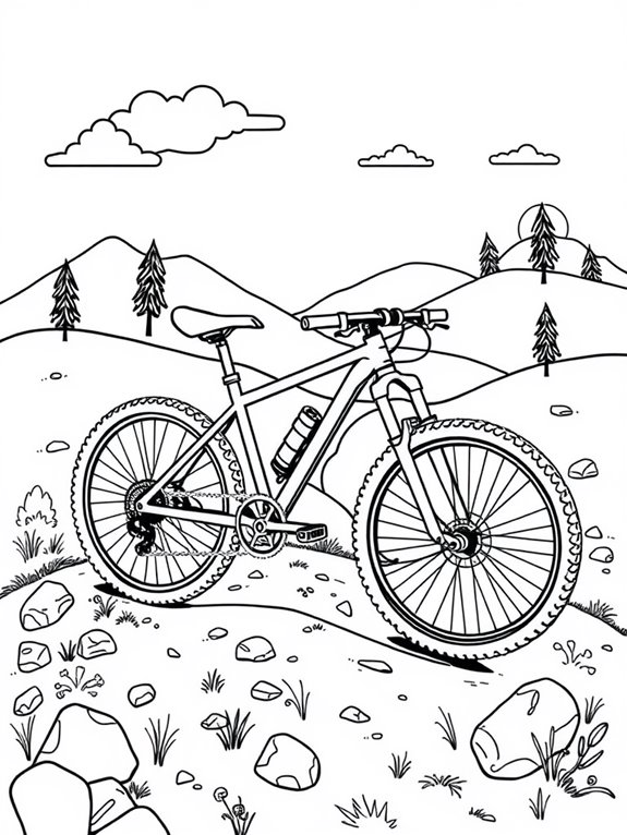 stylized mountain bike trail