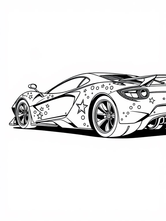 supercar fun shapes coloring