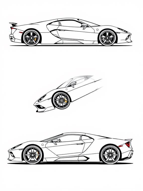 supercar side view illustration