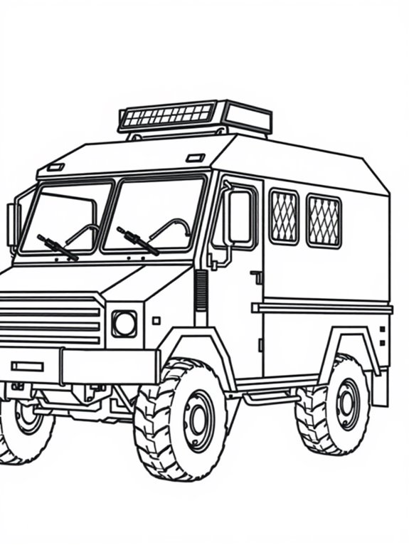 swat truck coloring page