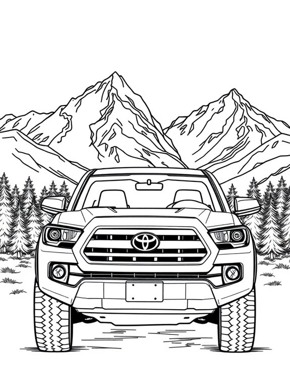 tacoma in mountainous scenery