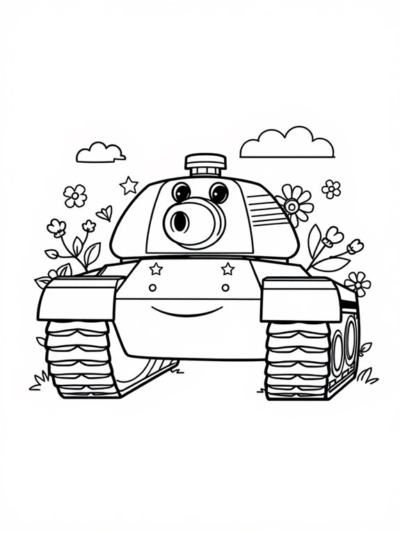 tank coloring page fun