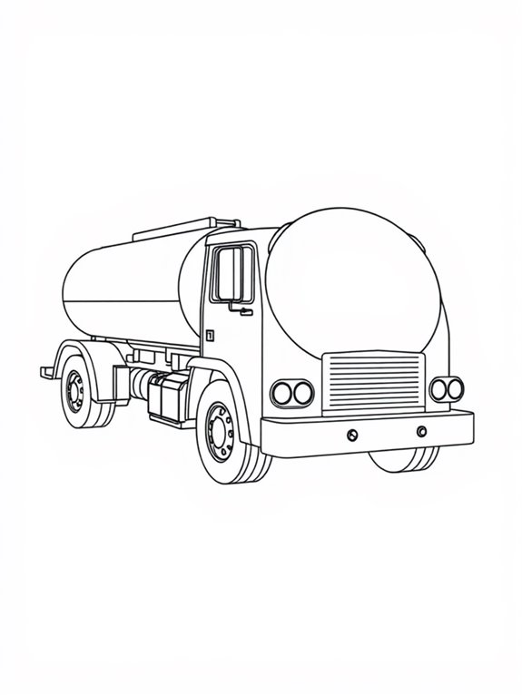 tanker truck coloring page