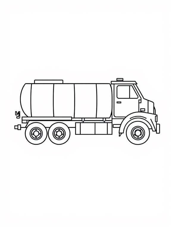 tanker truck coloring page