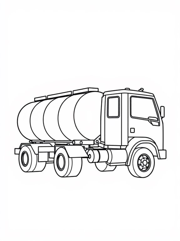 tanker truck coloring page