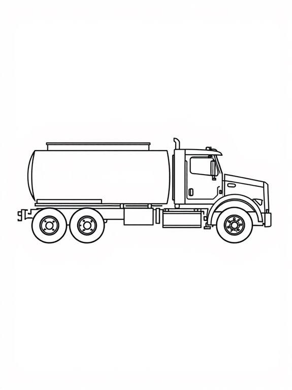 tanker truck coloring page