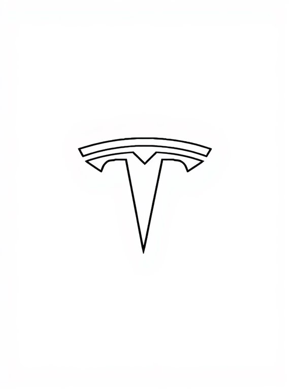 tesla logo coloring activity