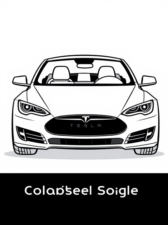 tesla model s coloring page