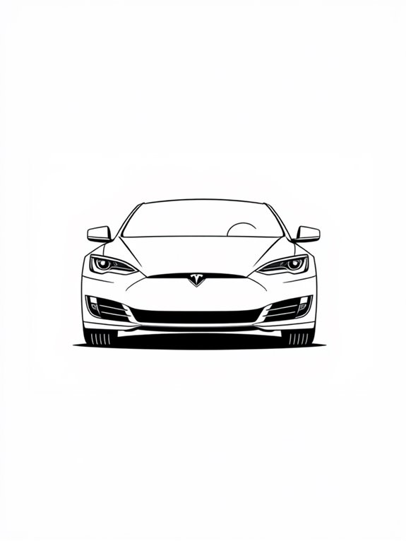 tesla model s coloring page